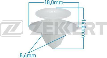 Zekkert BE-1355 - Зажим, клипса, молдинг autosila-amz.com