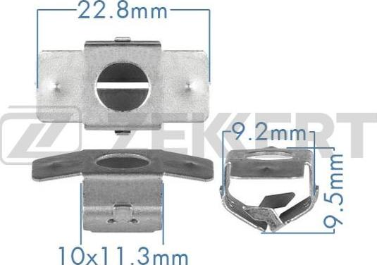 Zekkert BE-1218 - Зажим, клипса, молдинг autosila-amz.com