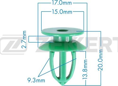 Zekkert BE-3568 - Зажим, клипса, молдинг autosila-amz.com