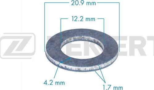 Zekkert BE-3570 - Уплотнительное кольцо, резьбовая пробка маслосливного отверстия autosila-amz.com