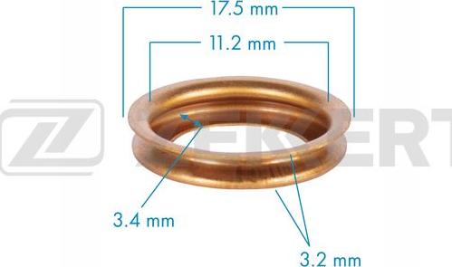 Zekkert BE-3571 - Уплотнительное кольцо, резьбовая пробка маслосливного отверстия autosila-amz.com