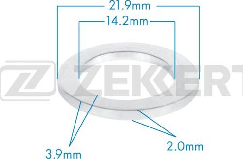 Zekkert BE-3667 - Уплотнительное кольцо, резьбовая пробка маслосливного отверстия autosila-amz.com