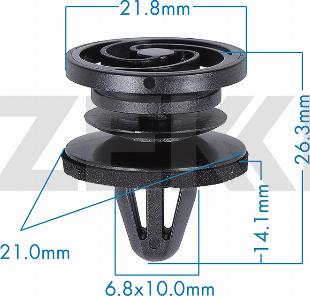Zekkert BE-3804 - Зажим, клипса, молдинг autosila-amz.com