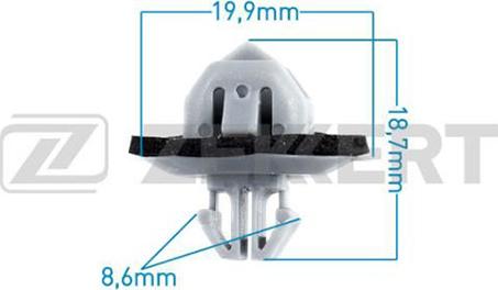 Zekkert BE-2567 - Зажим, клипса, молдинг autosila-amz.com