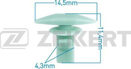 Zekkert BE-2026 - Зажим, клипса, молдинг autosila-amz.com