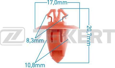 Zekkert BE-2234 - Зажим, клипса, молдинг autosila-amz.com