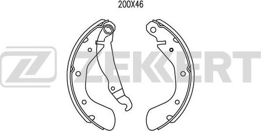 Zekkert BK-4459 - Комплект тормозных колодок, барабанные autosila-amz.com