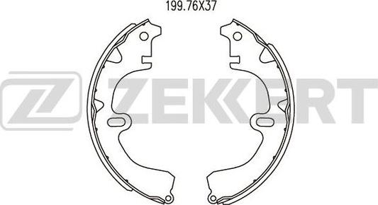 Zekkert BK-4457 - Комплект тормозных колодок, барабанные autosila-amz.com