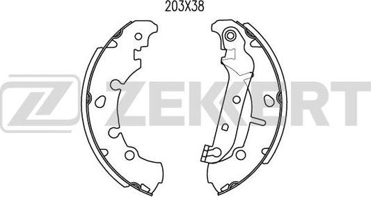 Zekkert BK-4468 - Комплект тормозных колодок, барабанные autosila-amz.com