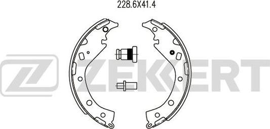 Zekkert BK-4463 - Комплект тормозных колодок, барабанные autosila-amz.com