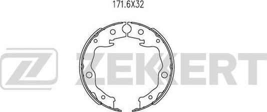 Zekkert BK-4043 - Комплект тормозных колодок, барабанные autosila-amz.com