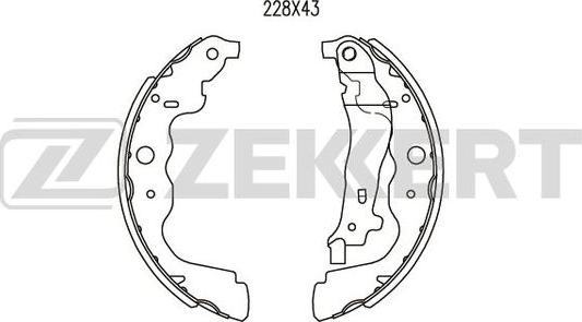 Zekkert BK-4054 - Комплект тормозных колодок, барабанные autosila-amz.com