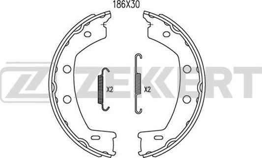 Zekkert BK-4083 - Комплект тормозных колодок, барабанные autosila-amz.com