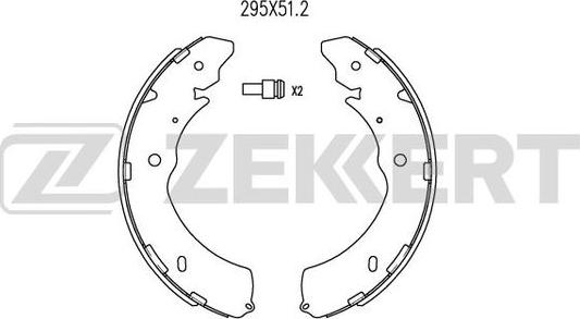 Zekkert BK-4034 - Комплект тормозных колодок, барабанные autosila-amz.com