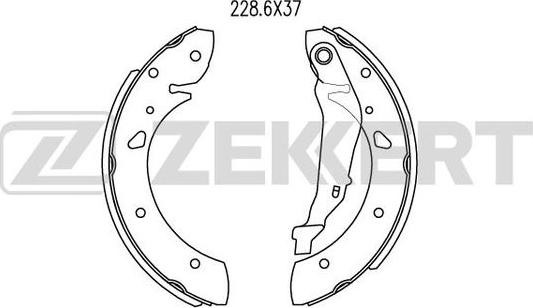 Zekkert BK-4022 - Комплект тормозных колодок, барабанные autosila-amz.com