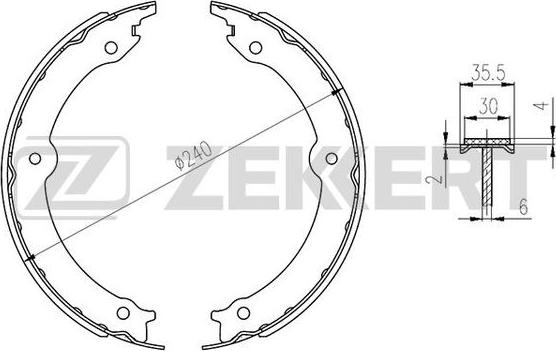 Zekkert BK-4181 - Комплект тормозных колодок, барабанные autosila-amz.com