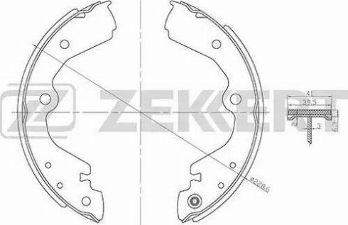 Zekkert BK-4178 - Комплект тормозных колодок, барабанные autosila-amz.com