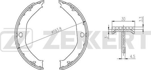 Zekkert BK-4329 - Комплект тормозных колодок, барабанные autosila-amz.com
