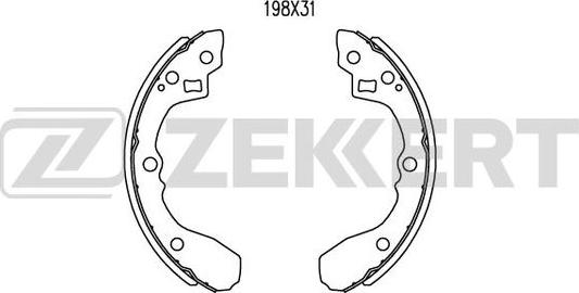 Zekkert BK-4257 - Комплект тормозных колодок, барабанные autosila-amz.com