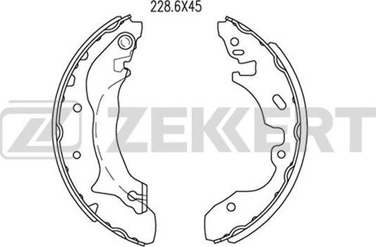 Zekkert BK-4283 - Комплект тормозных колодок, барабанные autosila-amz.com