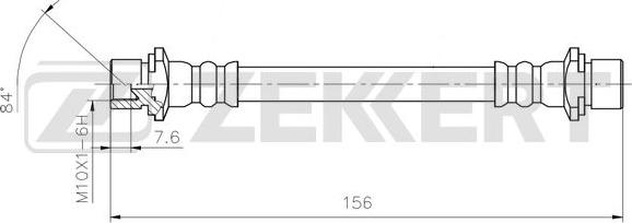 Zekkert BS-9499 - Тормозной шланг autosila-amz.com