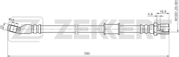 Zekkert BS-9492 - Тормозной шланг autosila-amz.com