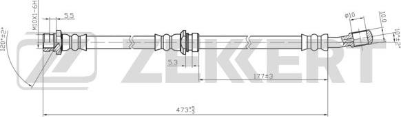 Zekkert BS-9445 - Тормозной шланг autosila-amz.com