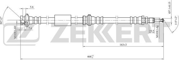 Zekkert BS-9446 - Тормозной шланг autosila-amz.com