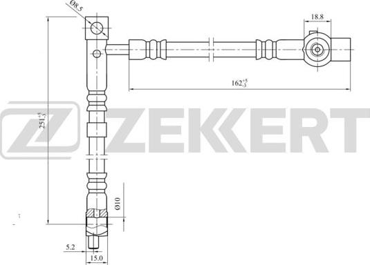 Zekkert BS-9441 - Тормозной шланг autosila-amz.com
