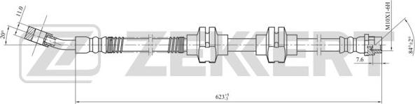 Zekkert BS-9447 - Тормозной шланг autosila-amz.com