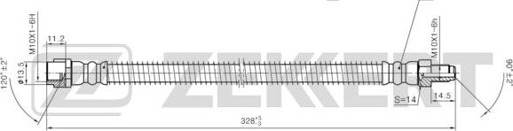 Zekkert BS-9455 - Тормозной шланг autosila-amz.com