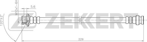 Zekkert BS-9458 - Тормозной шланг autosila-amz.com