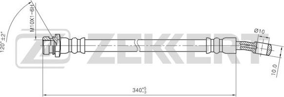Zekkert BS-9457 - Тормозной шланг autosila-amz.com