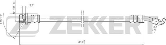 Zekkert BS-9465 - Тормозной шланг autosila-amz.com