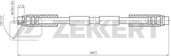 Zekkert BS-9461 - Тормозной шланг autosila-amz.com