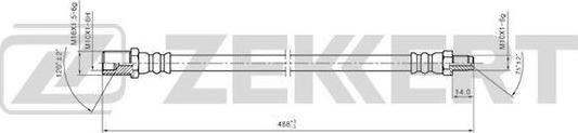 Zekkert BS-9419 - Тормозной шланг autosila-amz.com