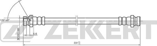 Zekkert BS-9411 - Тормозной шланг autosila-amz.com