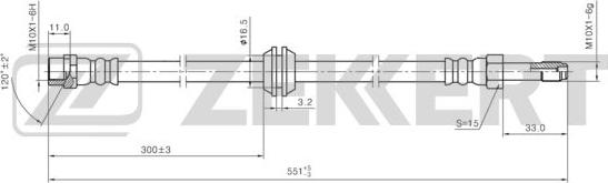 Zekkert BS-9430 - Тормозной шланг autosila-amz.com