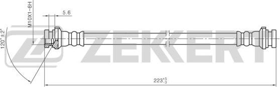 Zekkert BS-9438 - Тормозной шланг autosila-amz.com