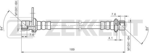 Zekkert BS-9500 - Тормозной шланг autosila-amz.com