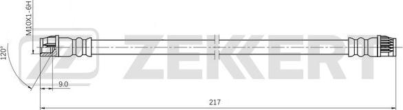 Zekkert BS-9511 - Тормозной шланг autosila-amz.com