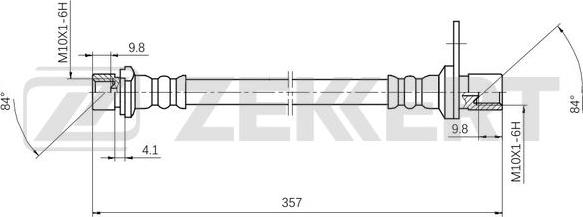 Zekkert BS-9520 - Тормозной шланг autosila-amz.com