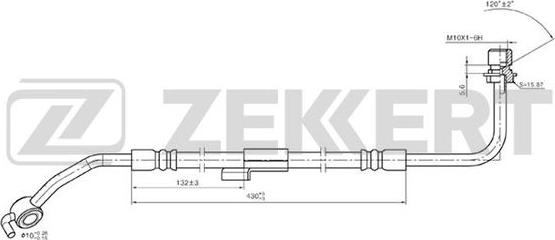 Zekkert BS-9041 - Тормозной шланг autosila-amz.com