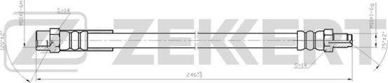 Zekkert BS-9057 - Тормозной шланг autosila-amz.com