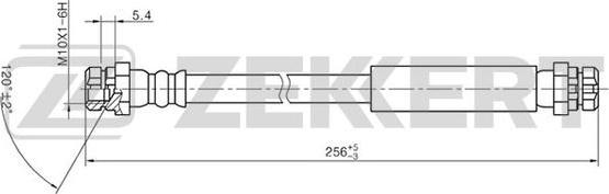 Zekkert BS-9009 - Тормозной шланг autosila-amz.com