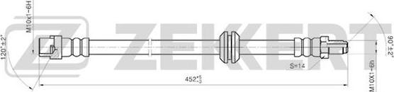 Zekkert BS-9004 - Тормозной шланг autosila-amz.com