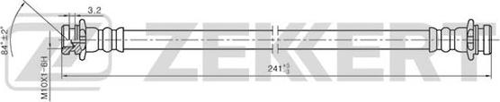 Zekkert BS-9019 - Тормозной шланг autosila-amz.com