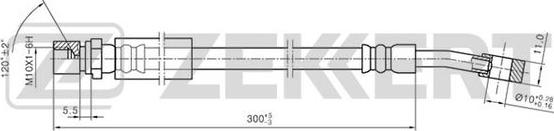 Zekkert BS-9081 - Тормозной шланг autosila-amz.com