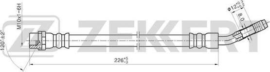 Zekkert BS-9195 - Тормозной шланг autosila-amz.com