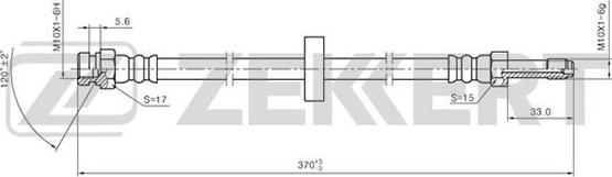 Zekkert BS-9116 - Тормозной шланг autosila-amz.com